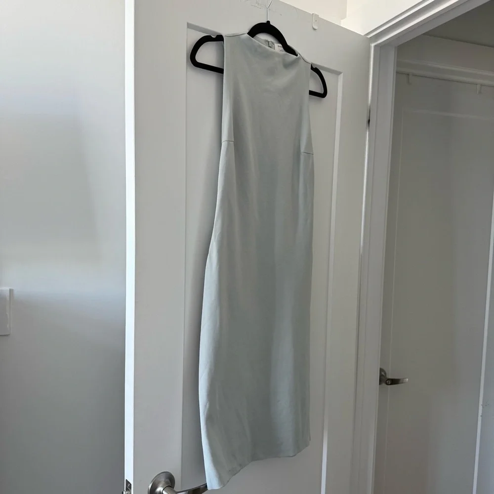 Aritzia Babaton green grey Matheson midi dress - size 8 - Picture 8 of 11